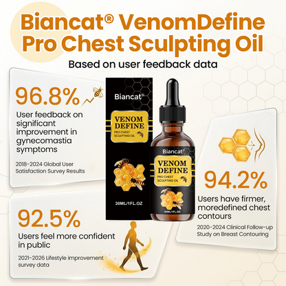 🔥 MEN’S CHEST-CONTOUR UPGRADE💪 Biancat® VenomDefine Pro Chest Sculpting Oil 🐝 Daily Bee Venom Support for a Firmer-Looking, More Defined Chest